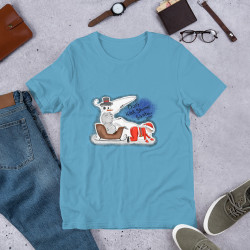 Short-Sleeve Unisex Creepy Sheepy Snowman T-Shirt