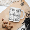White Creepy Sheepy  glossy mug