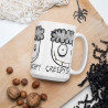 White Creepy Sheepy  glossy mug