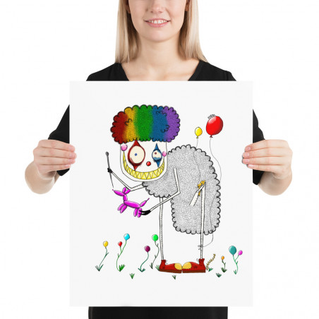 CS Clown paper poster